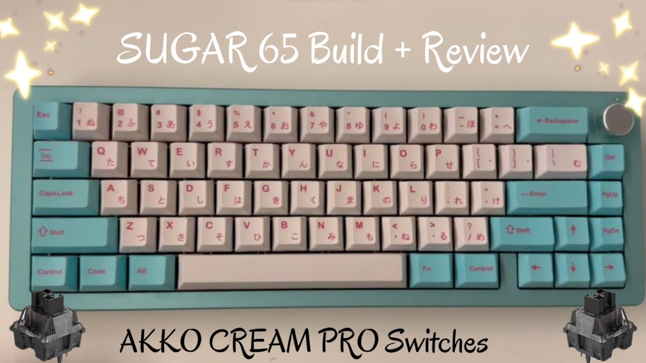 Aluminum 65% Keyboard |  Sugar 65 | Akko Cream Pro black switches | Soundtest and review
