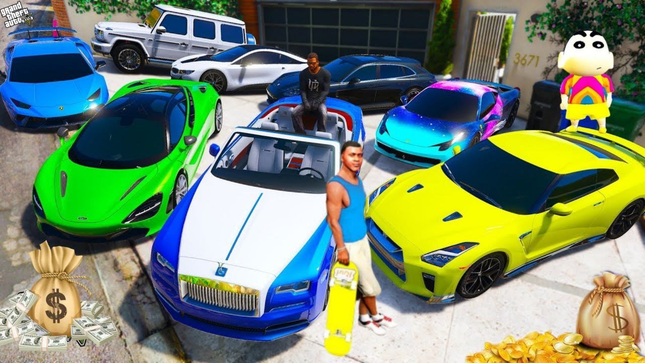 FRANKLIN TOUCH ANYTHING BECOME GOLD || EVERYTHING IS FREE IN GTA 5