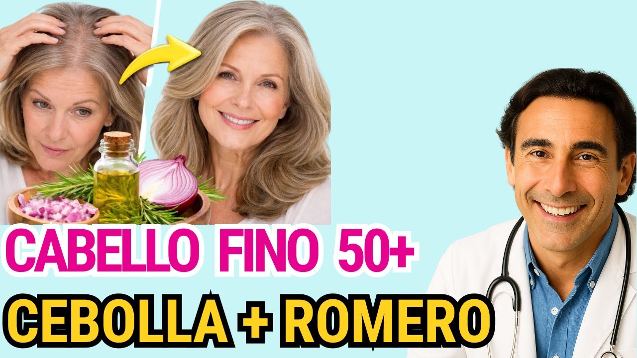 ¿Cabello Fino Después de los 50? Cebolla y Romero para ENGROSARLO