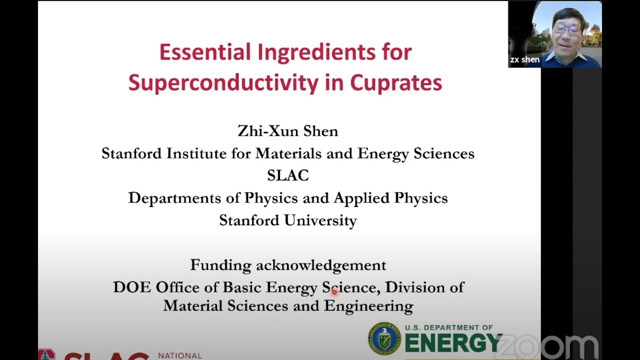 Zhi-Xun Shen - Essential Ingredients for Superconductivity in Cuprate @ Harvard CMSA 11/06/2020
