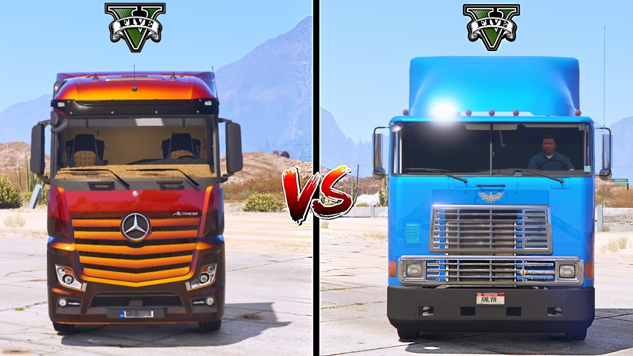GTA 5 ACTROS TRUCK VS GTA 5 NAVISTAR TRUCK- WHICH IS BEST?
