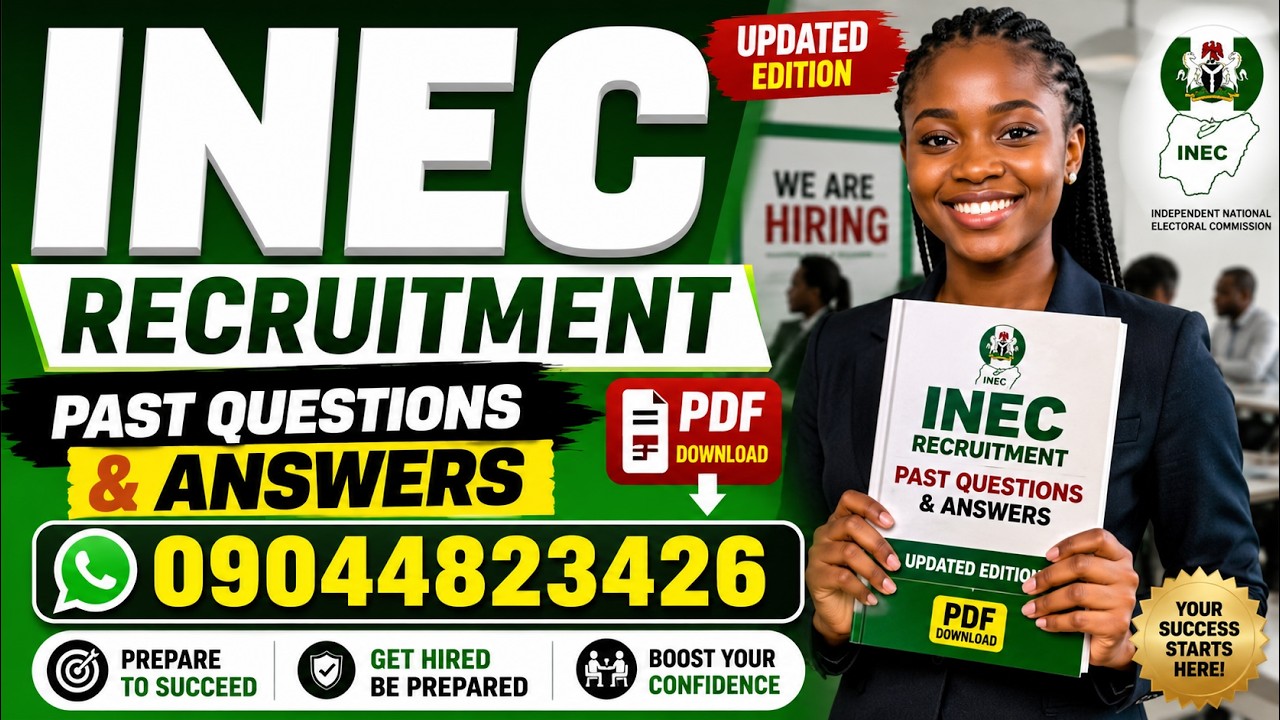 INEC Recruitment Past Questions and Answers PDF 2026 | Independent National Electoral Commission