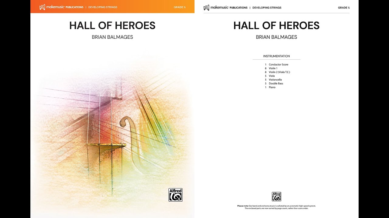 Hall of Heroes, arr. by Brian Balmages – Score & Sound