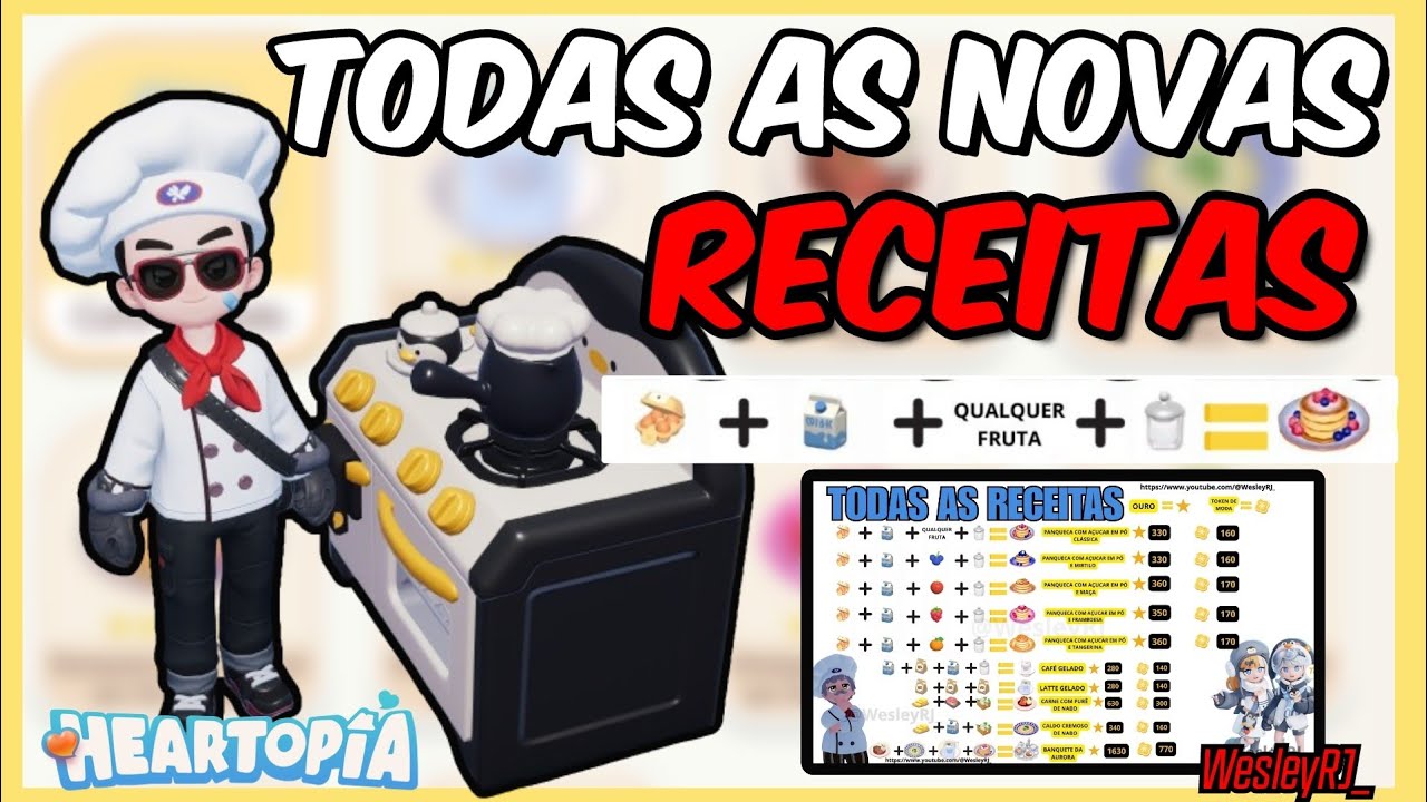 HEARTOPIA | TODAS as NOVAS RECEITAS de COMIDAS, COMO DESBLOQUEAR, TABELA de VALORES E MAIS COISAS