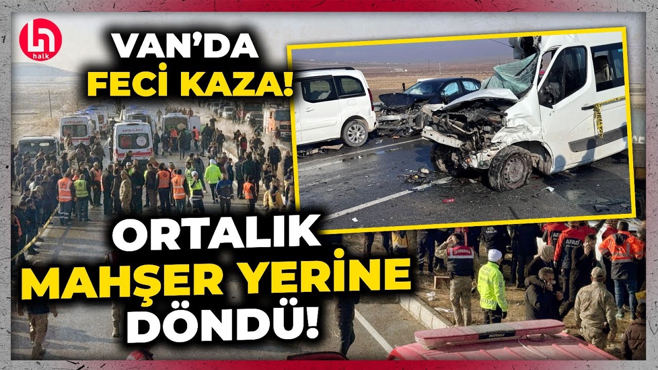 Van'da feci kaza! Çok sayıda araç birbirine girdi: Ölü ve yaralılar var!
