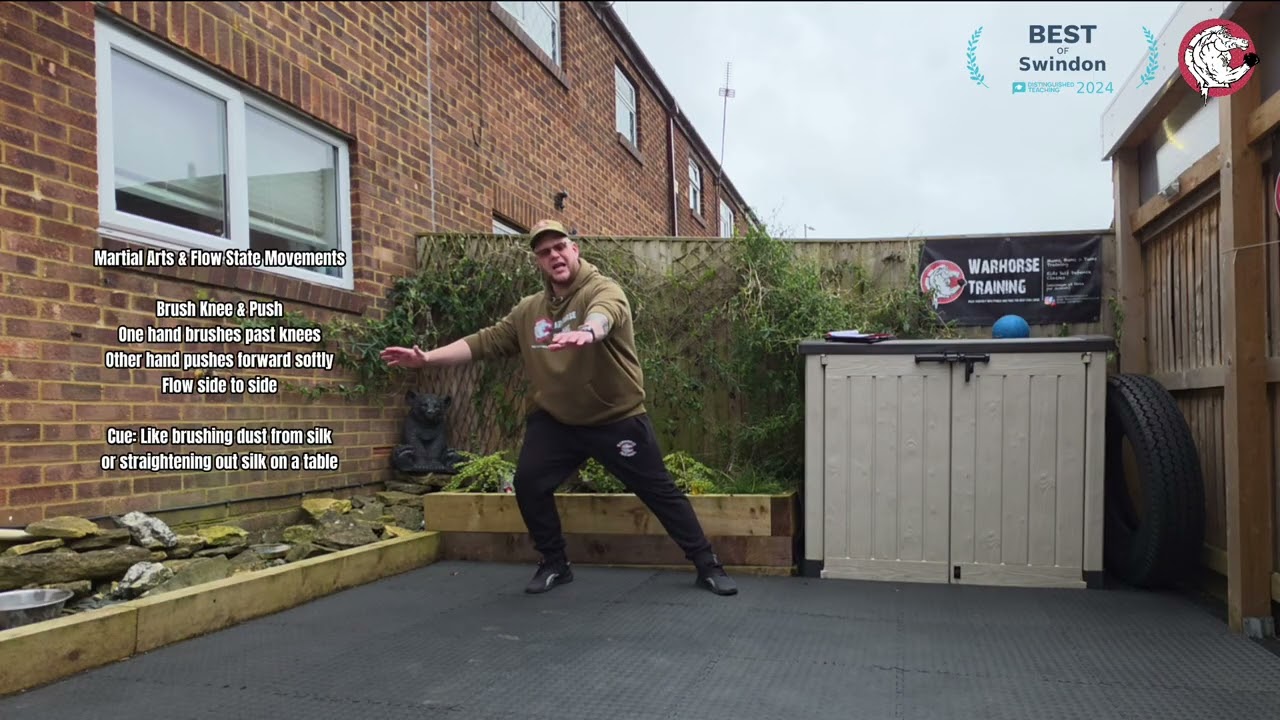 Martial Arts & Flow State Movements: Brush Knee & Push, Cue: Like brushing dust from silk