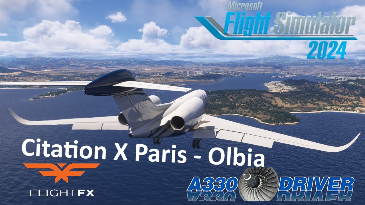 FS24's Best BizJet in Action: Paris-Le Bourget to Olbia | Cessna Citation X | Real Airline Pilot
