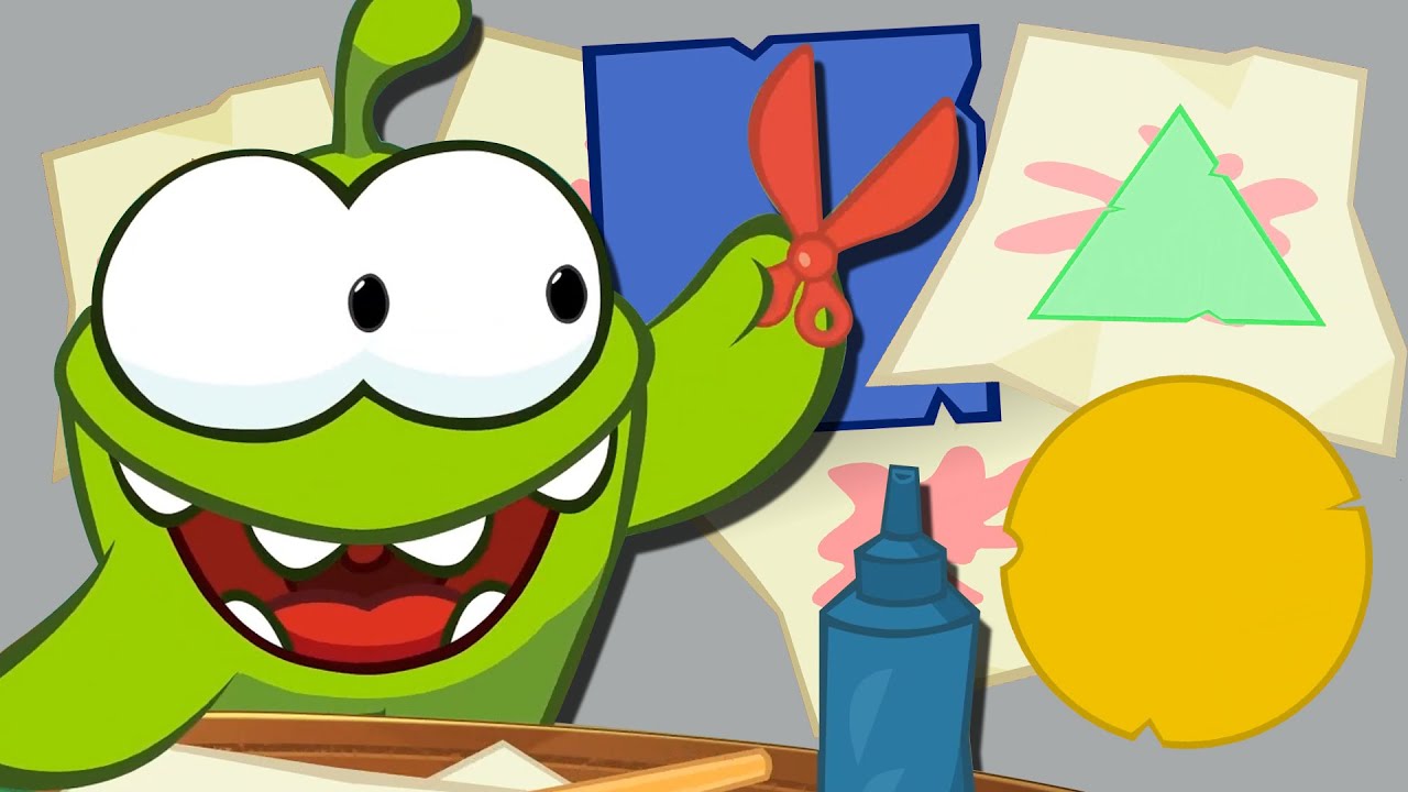 Om Nom hace una tarjeta para Omnelle 💌 Aprende formas y colores + Videos educativos para niños