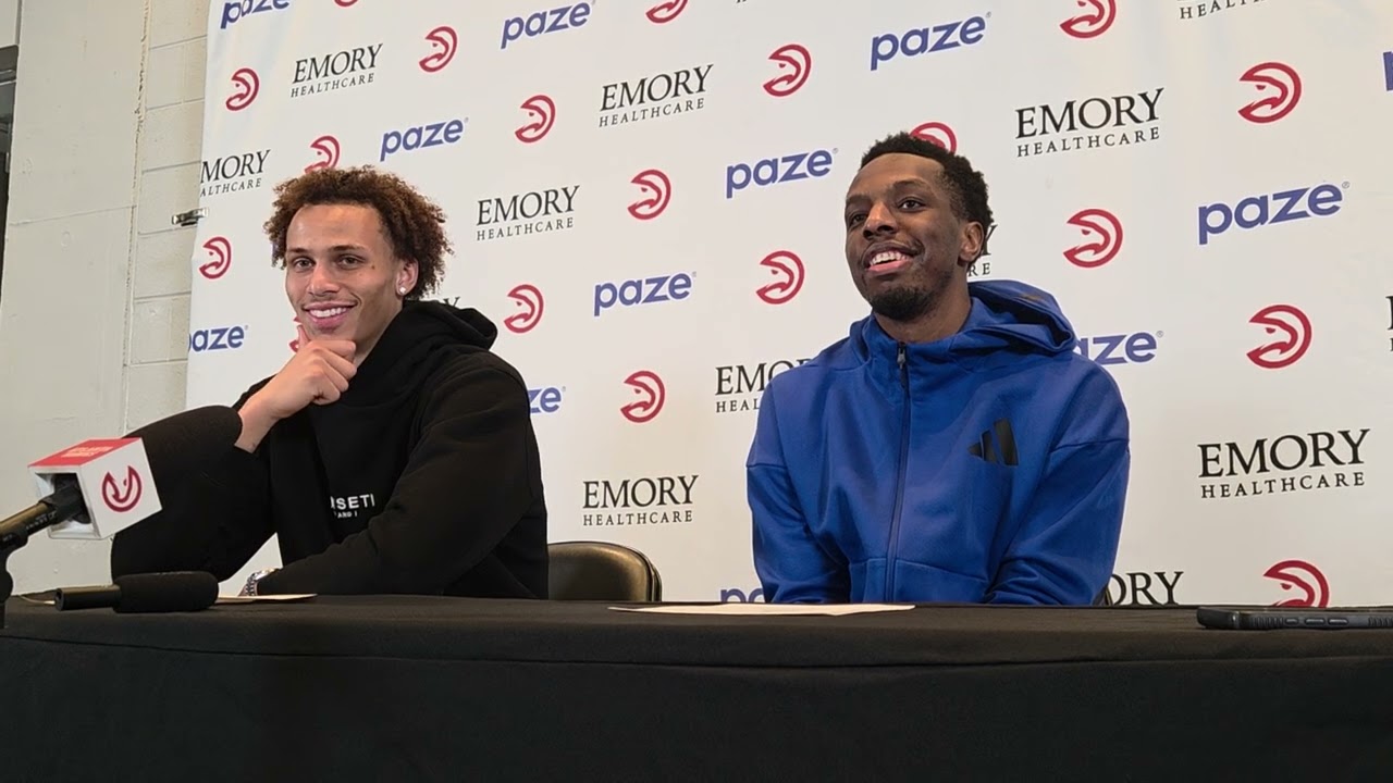 Onyeka Okongwu and Dyson Daniels After Atlanta Hawks 135-101 Win Over Trailblazers 3/1/2026