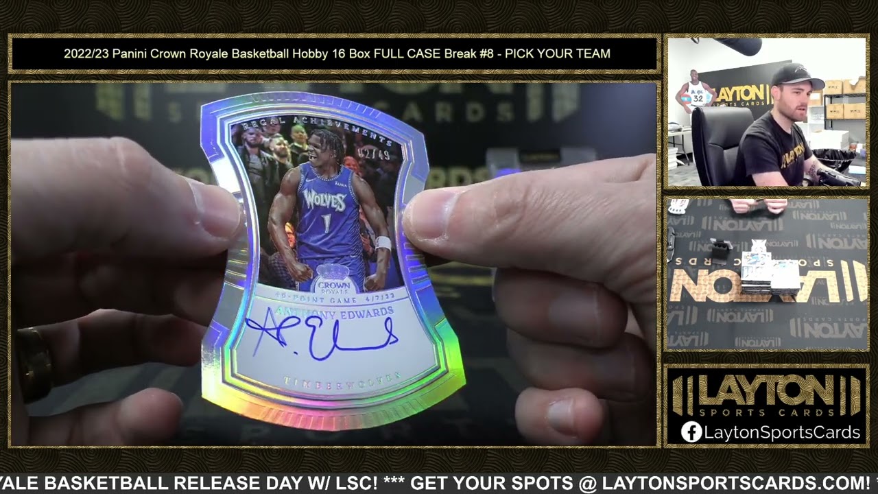 2022/23 Panini Crown Royale Basketball Hobby 16 Box FULL CASE Break #8
