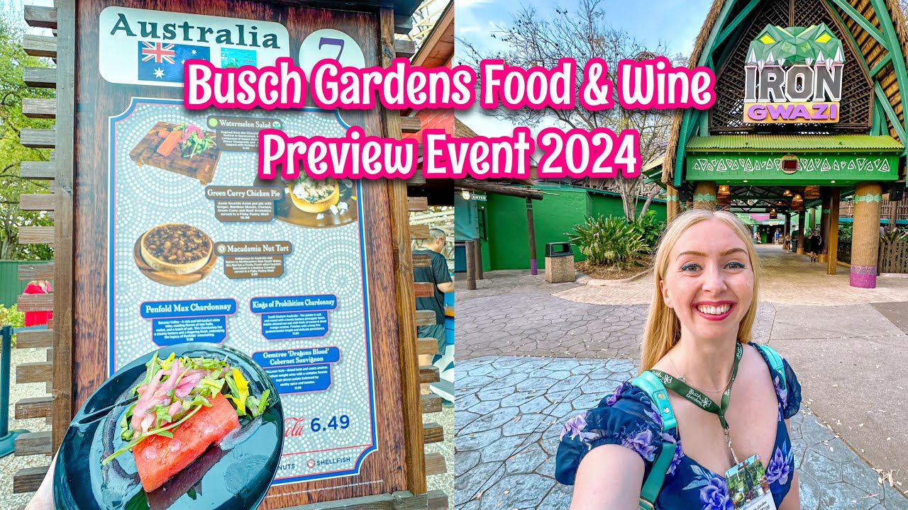 Busch Gardens Food & Wine Festival Preview 2024 | Iron Gwazi, Gluten Free Options, Solo Visit