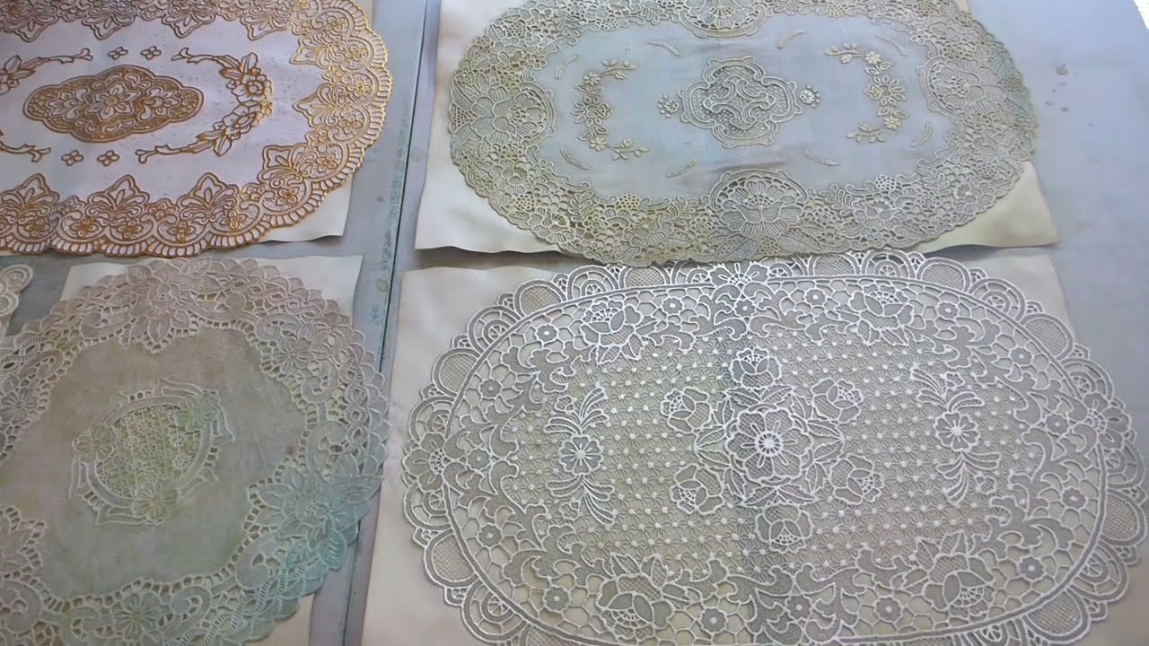 My set up and how I do my colored tea dyed doily papers, come join me for a little tutorial.