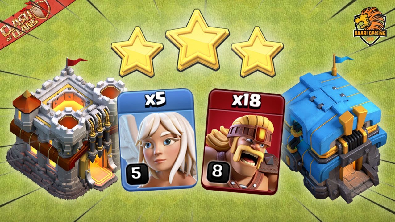 Combo TH11 Đ&aacute;nh 3 Sao Th12 Cực Kỳ Đơn Giản Clash of clans | Akari Gaming