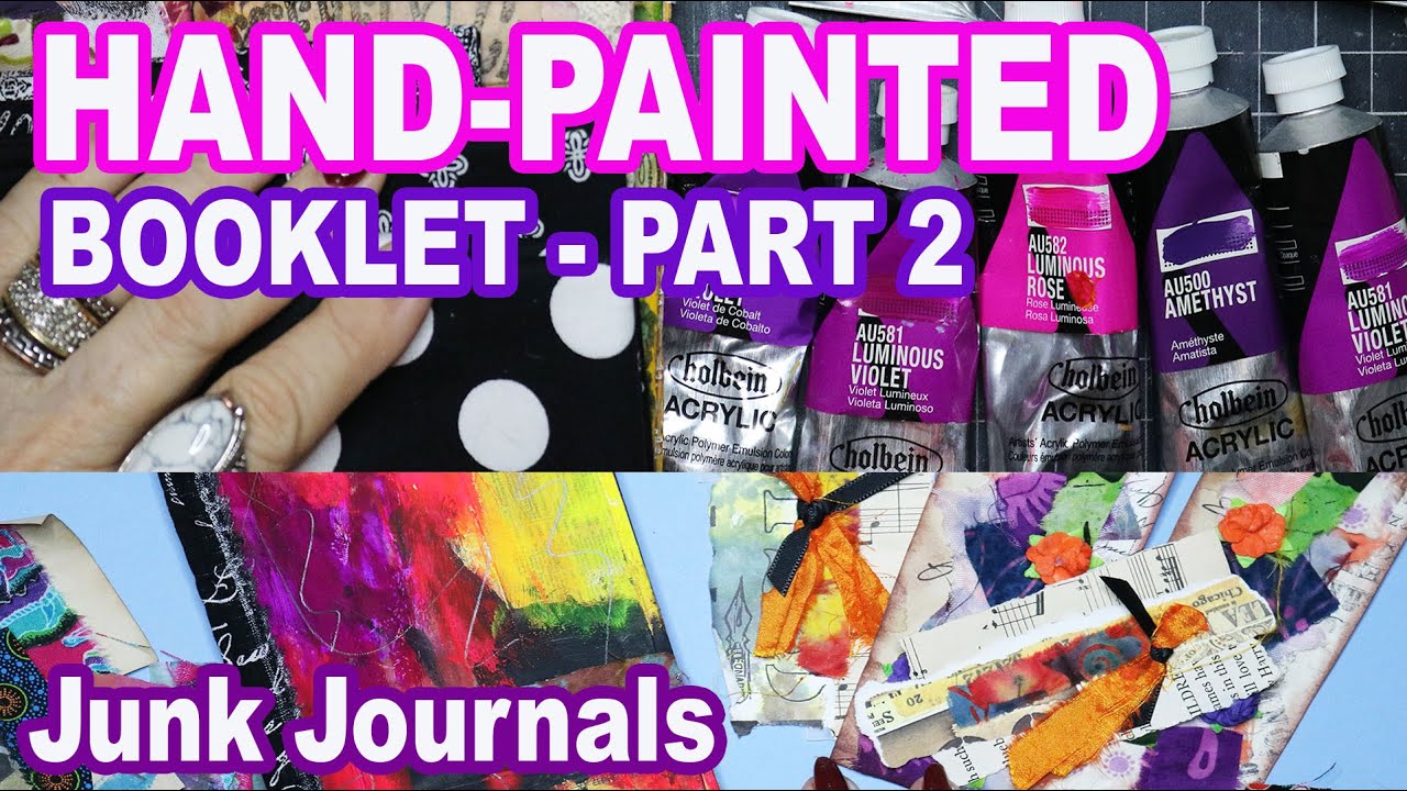 HAND-PAINTED BOOKLET PART 2 |  6 Envelopes to Brilliant, Hand-colored Junk Journal Booklet/Storage