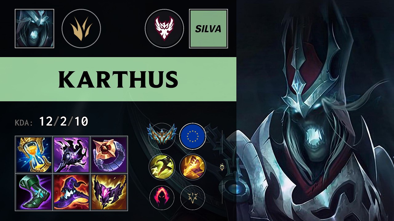 (1M Silva) Karthus Jungle vs Lee Sin (DP Typhoon) - EUW Challenger Patch 26.15