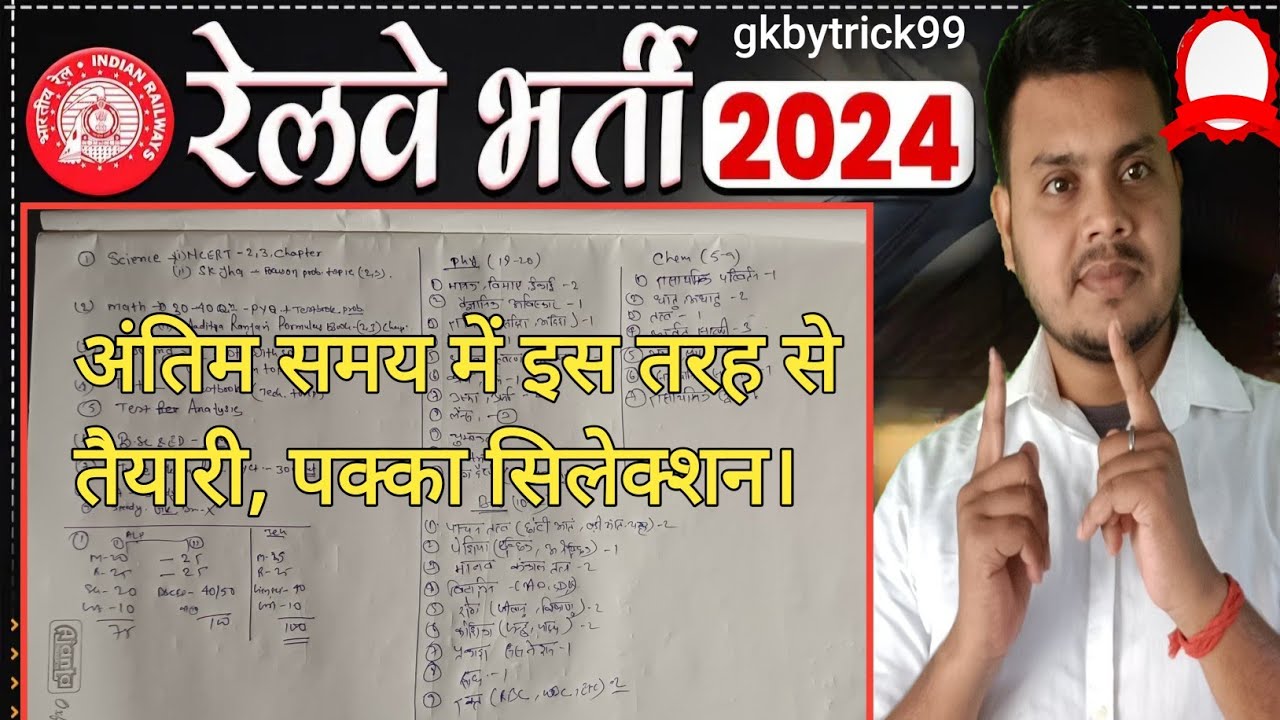 RRB ALP, Technician, JE, NTPC & RPF 45 Days Study Planner | Railway Exam Preparation Strategy 2024