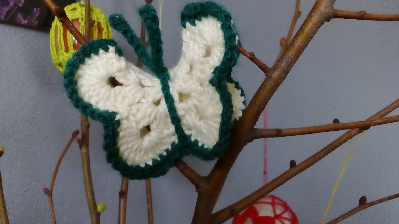 Motylek na szydełku 3d Piękny i prosty krok po kroku