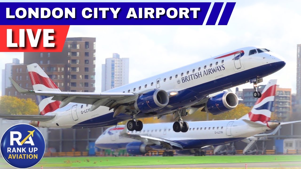 🔴London City Airport Plane Spotting | Steep Approach & Climbs | LCY 23/01/26