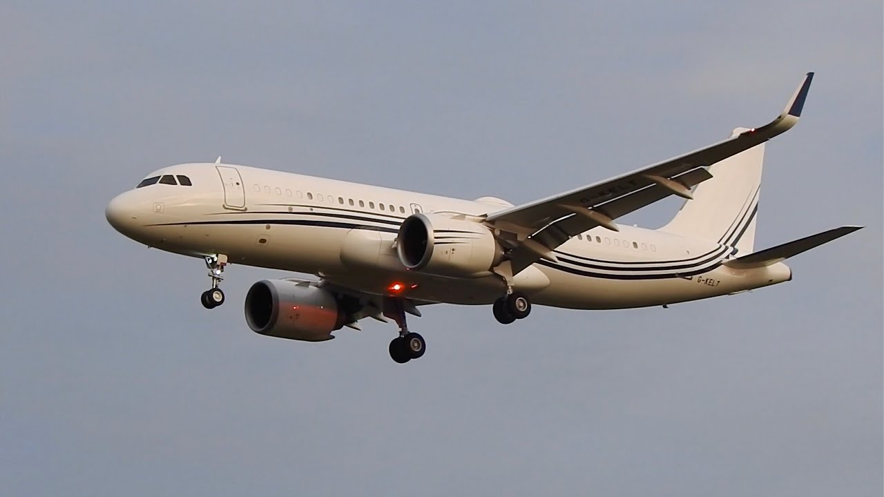 Encore: Acropolis Aviation Airbus A320-251NCJ G-KELT landing and takeoff