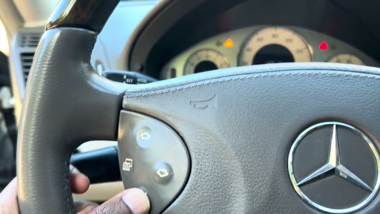No dipstick in 2003 Mercedes E500. Use menu button to check oil level