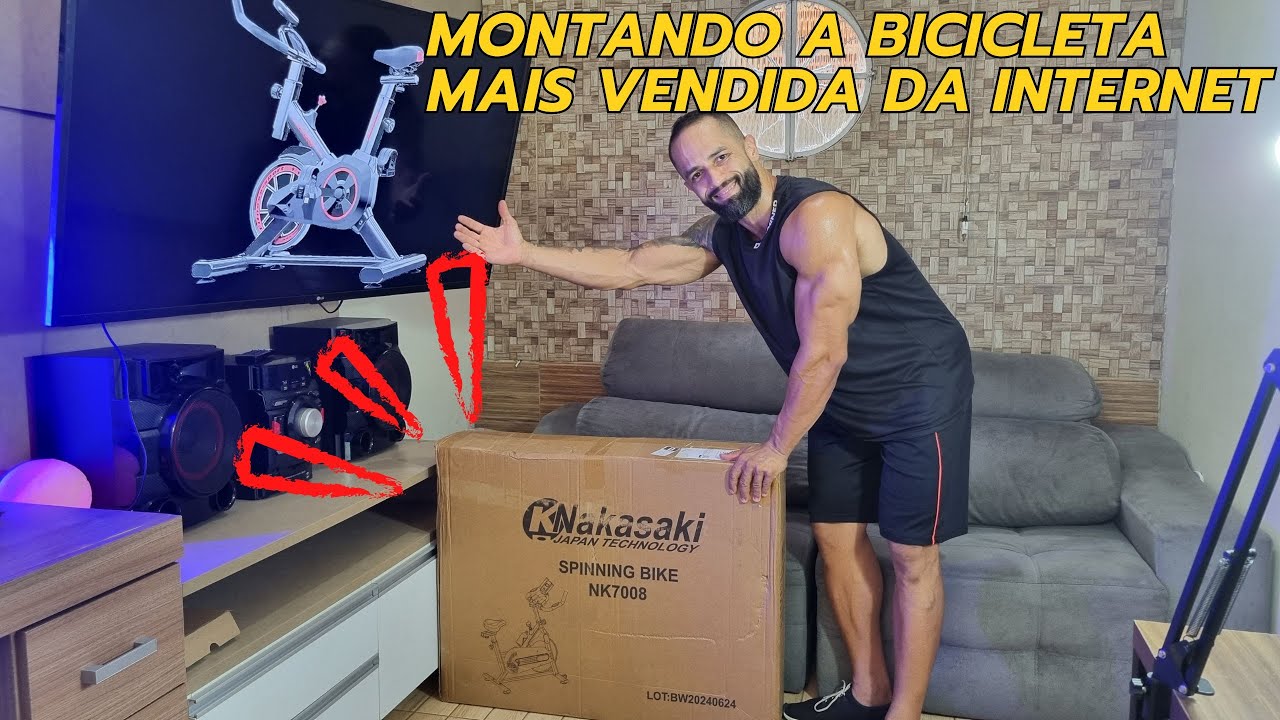 MONTANDO A BICICLETA DE SPINNING MAIS VENDIDA NA AMAZON/MERCADO LIVRE! BIKE Silenciosa Vertical MAX