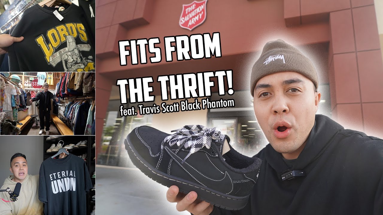 Vintage Outfits from the Thrift for Travis Scott Jordan 1 Black Phantom | Fear of God