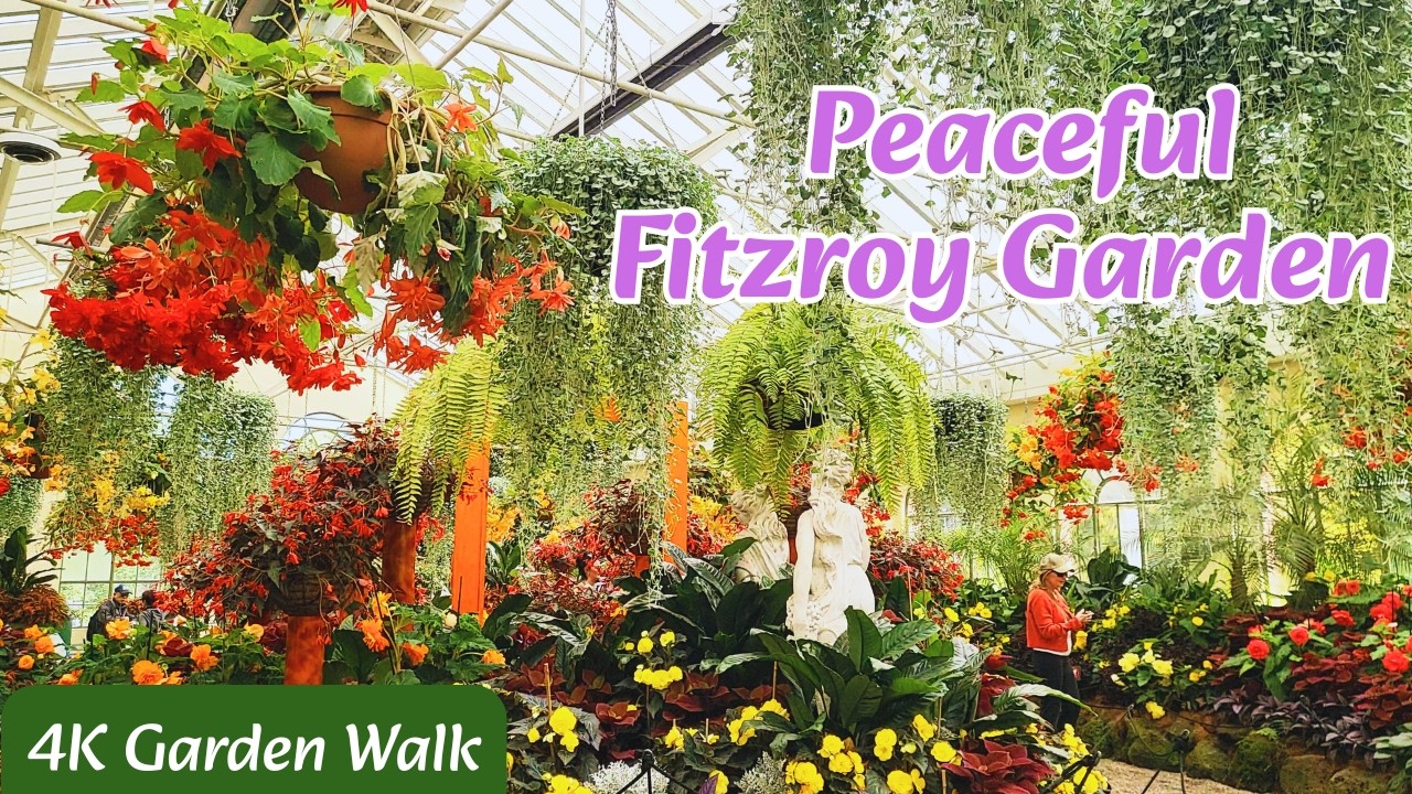 Tranquil Walk in Melbourne's Historic Landmark: Fitzroy Garden/ Calm Music Ambience 4K