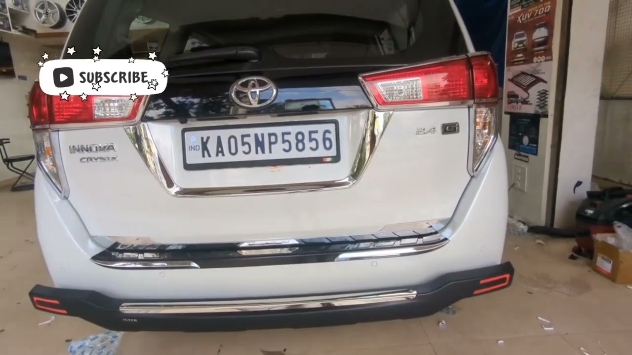 Innova Crysta modified | Foot Steps, rear guard, chrome kit | Perfect fitment @ KONARK'S 📞9448517921