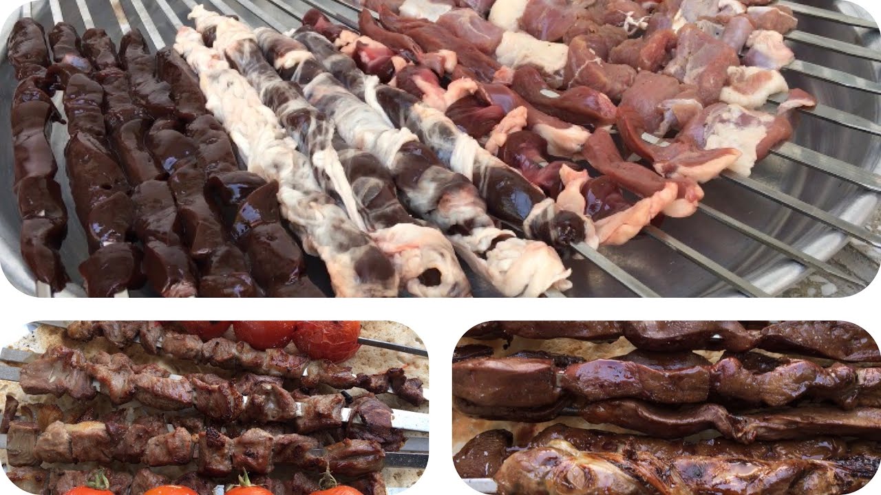 آموزش خرد كردن و كبابي كردن جگر و دل و قلوه و گوشت بصورت بازاري