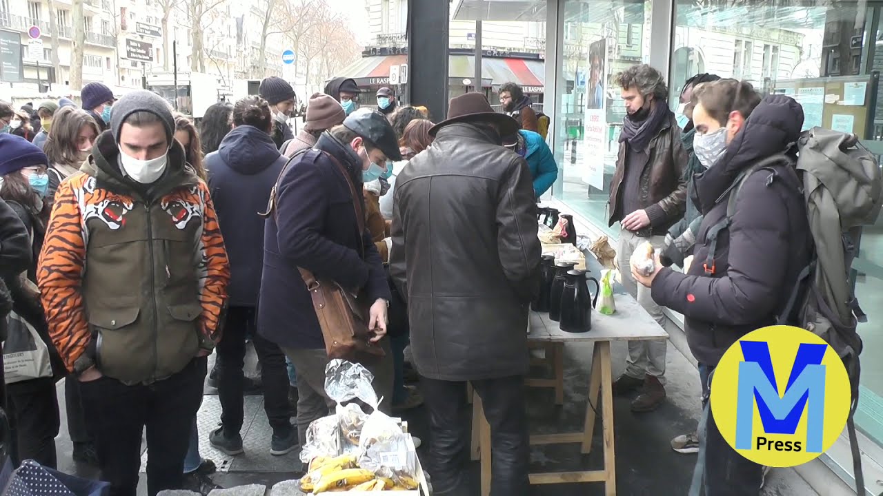 Solidarit&eacute; &eacute;tudiante : distribution de repas chauds (Paris 12/02/2021)