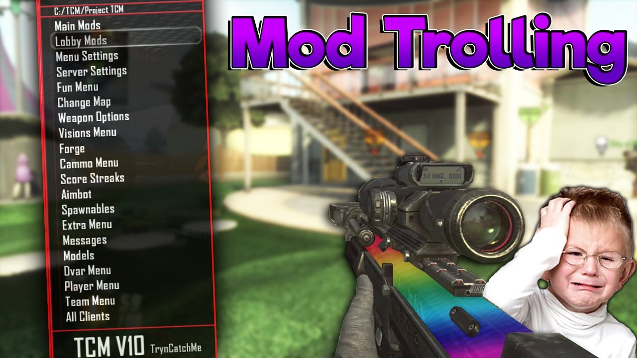Black ops 2 Mod Trolling!! 