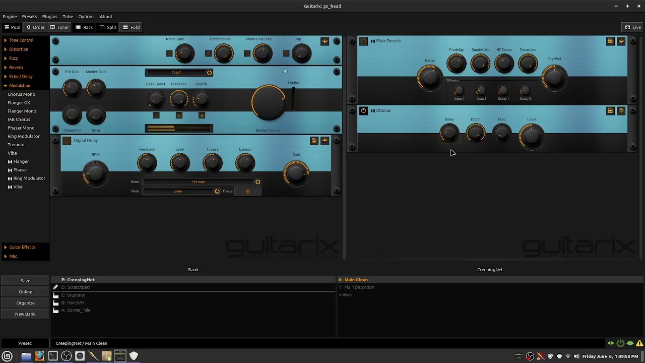 Making Patches in Guitarix - Creating Variations of my Basic Sound