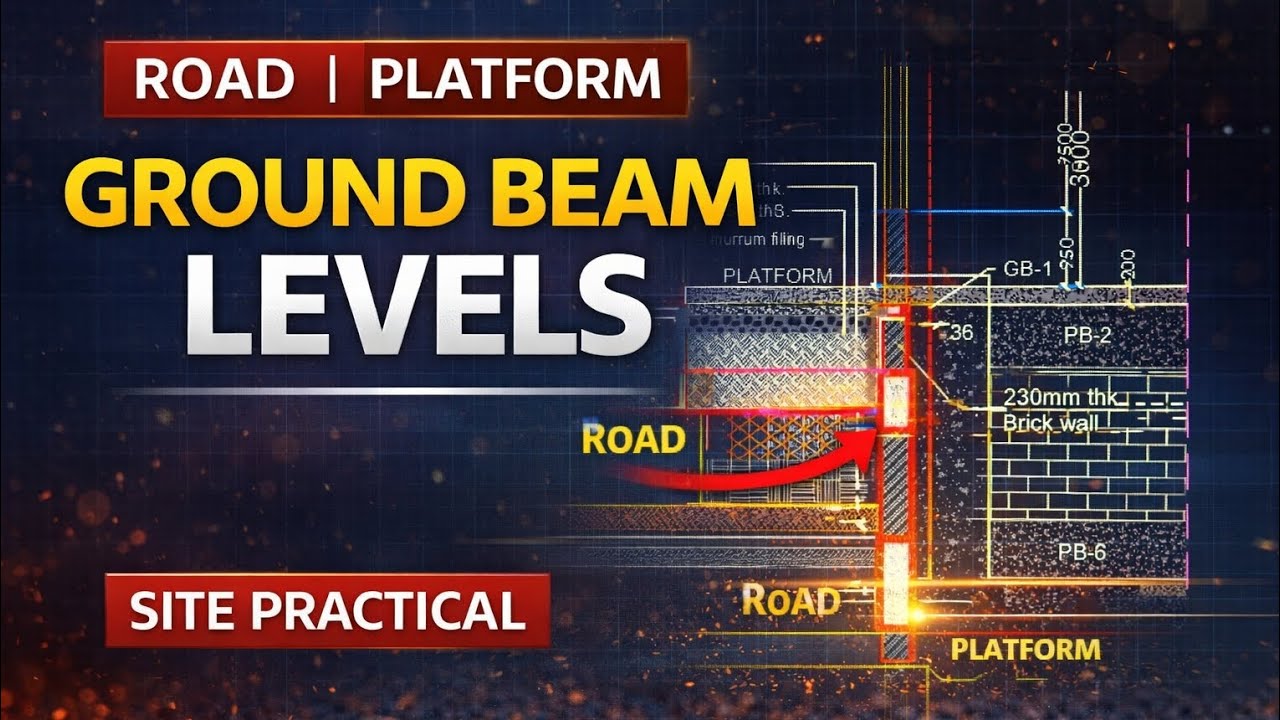Ground Beam Level Kaise Samjhe? | Road, Platform & Brickwork | Site Practical