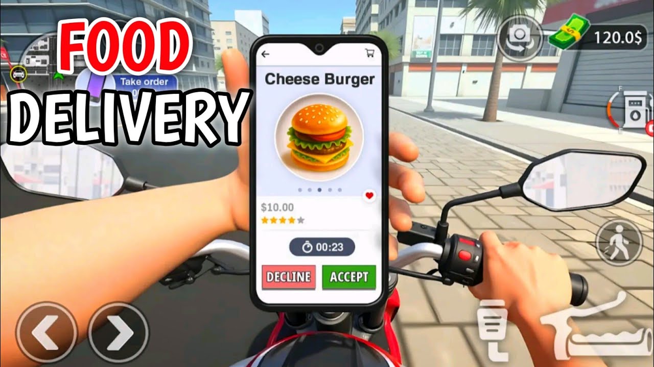 I Became A Food Delivery Boy. Urban Food Delivery Gameplay.