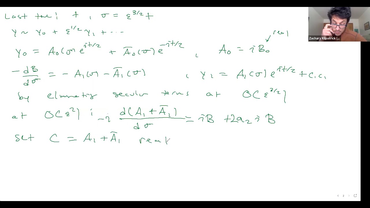 Mar 19: Linear + Nonlinear Waves -- Multiple Scales