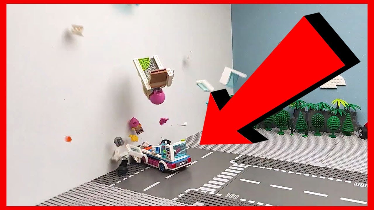 LEGO Ice Cream Truck Crashes In Slow Motion!