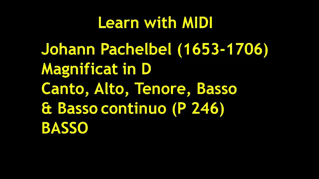 Chorservice Pachelbel Magnificat in D · Bass