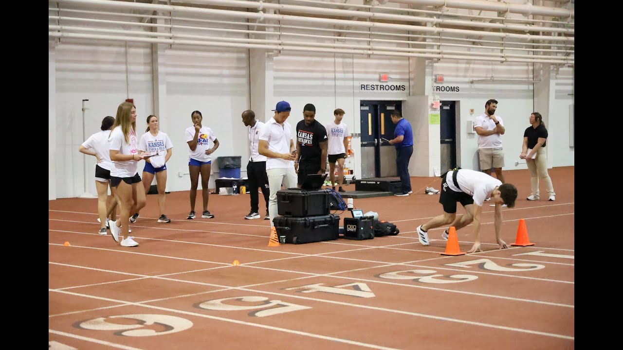 Jayhawk Athletic Performance Laboratory works with KU Track on sprint study.