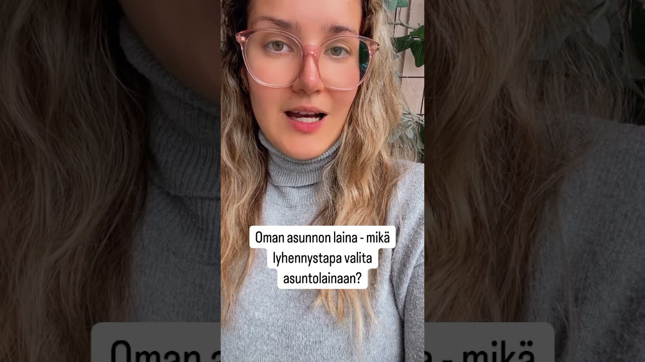 Mik&auml; #lyhennystapa valita, kun kyseess&auml; on oma #asunto ja sen #asuntolaina ? #omatalous