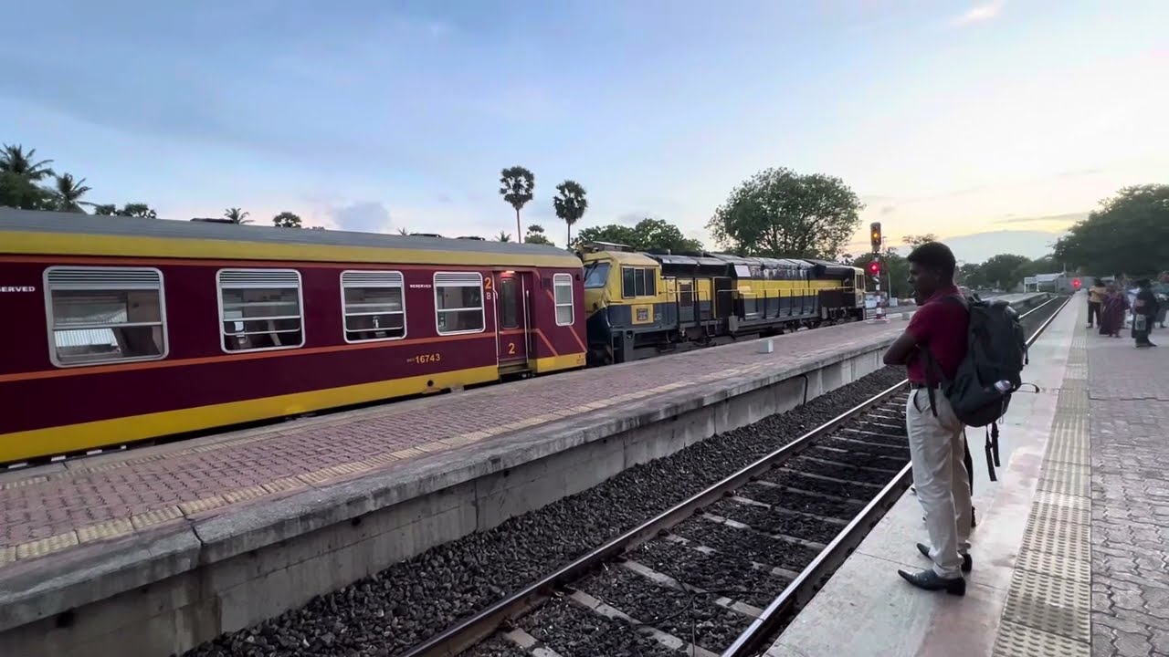 KKS-Colombo Fort Night Mail train switching platforms at Kankesanthurai-Part I