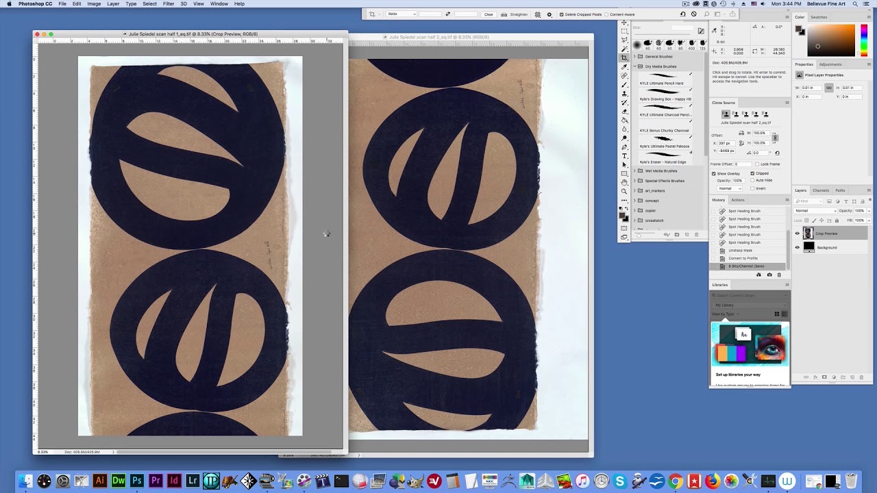 Stitching photos for art capture - basic concept of stitching