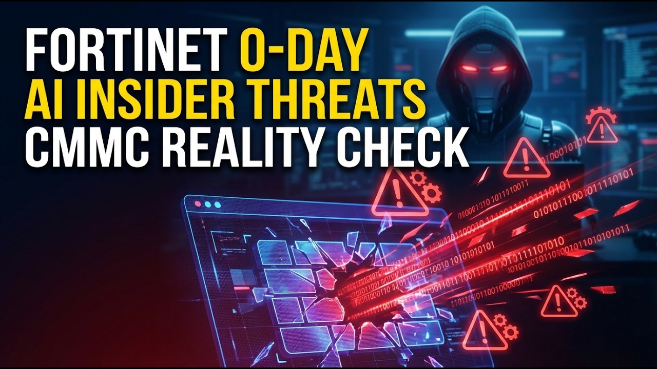 Fortinet 0-Day, AI Insider Threats & CMMC Cost Reality Check