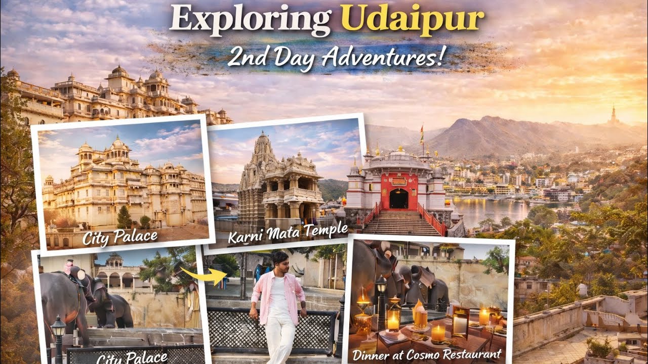 Royal Udaipur Day 2 👑 | City Palace, Jagdish Temple & Karni Mata Temple Ropeway