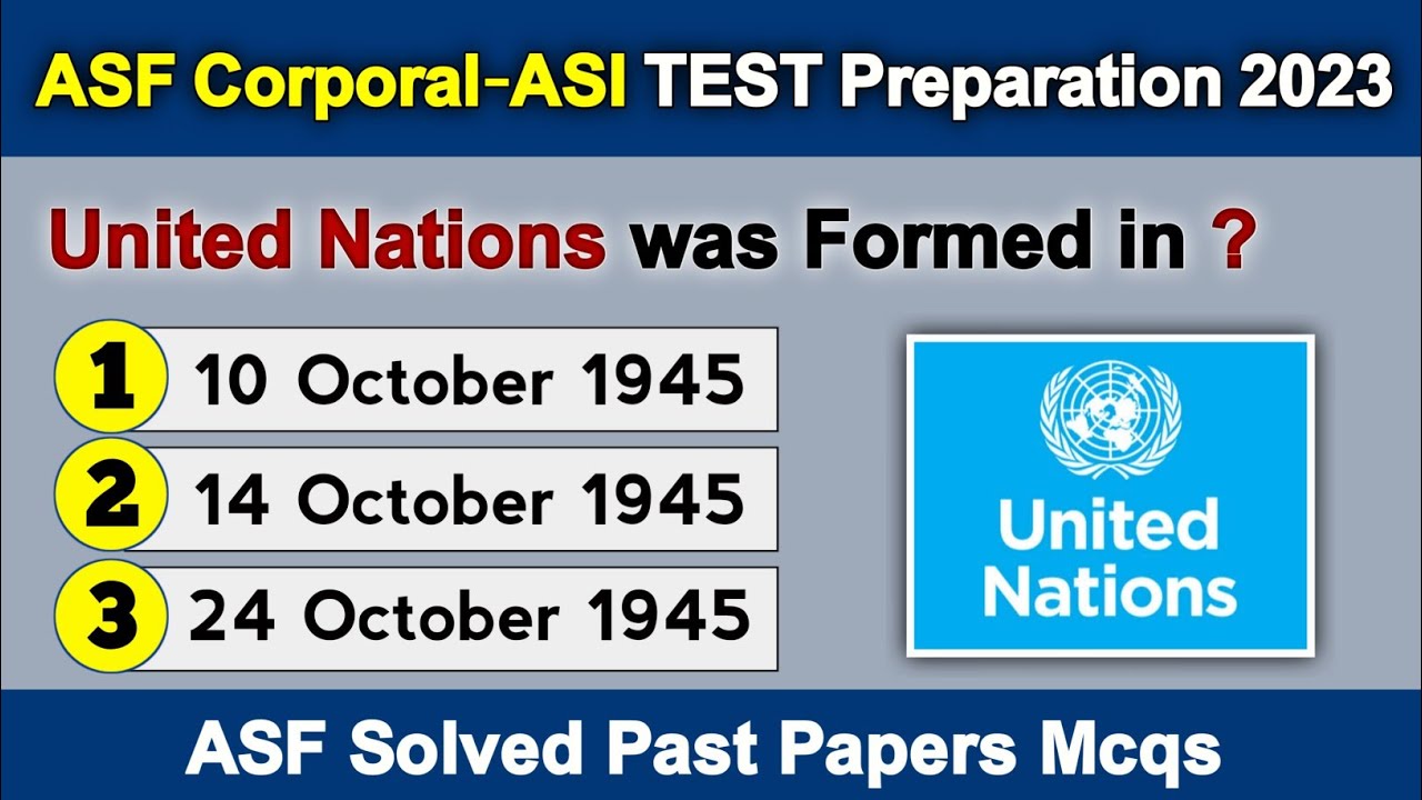 Most Repeated ASF Test Mcqs | ASF Test Preparation 2023 | ASF ASI  Corporal Test Past Papers Mcqs