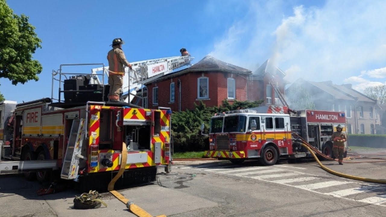 Crews battle massive house fire in Hamilton’s North End