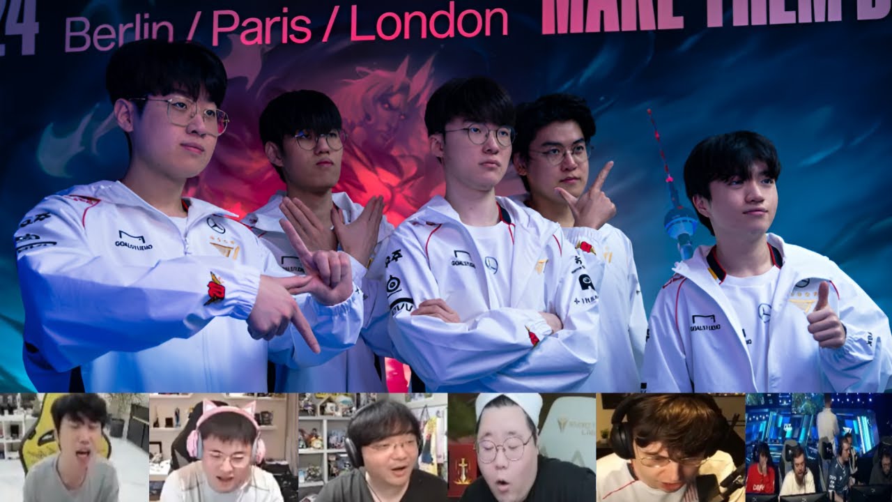 BLG vs T1 중요장면 스트리머 및 해외 반응 모음 2편 | 스위스 스테이지 Day4 | 10.06 | 2024 월드 챔피언십
