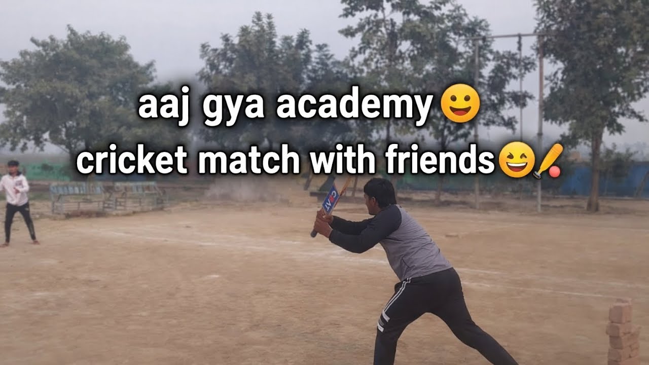 Aaj gye academy m 😀और khela cricket match friend🏏… funny video #viralvideo #village #comedy  #vlogs 