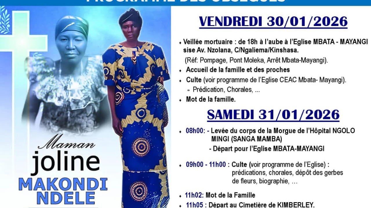 La suite Obsèques de maman Makondi Ndele jolie à l’église Mbata mayangi suite