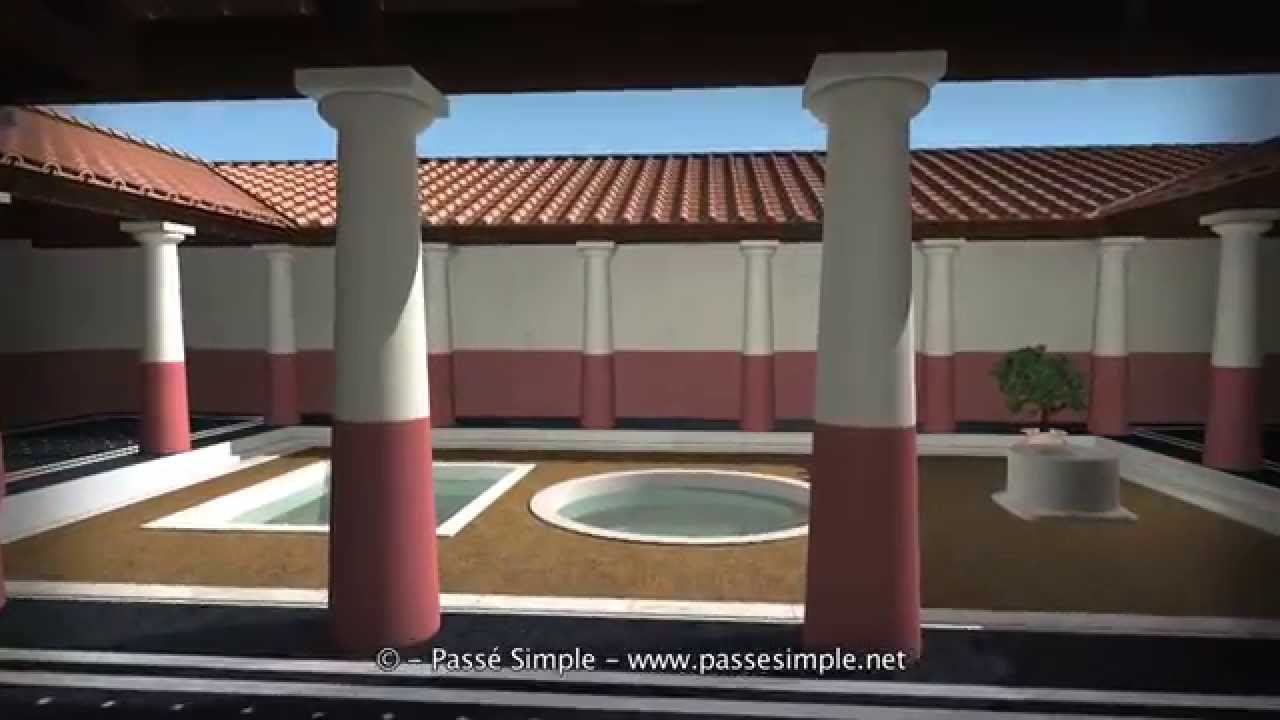 Restitution 3D de la Maison &agrave; portiques du Clos Lombarde (Narbonne)