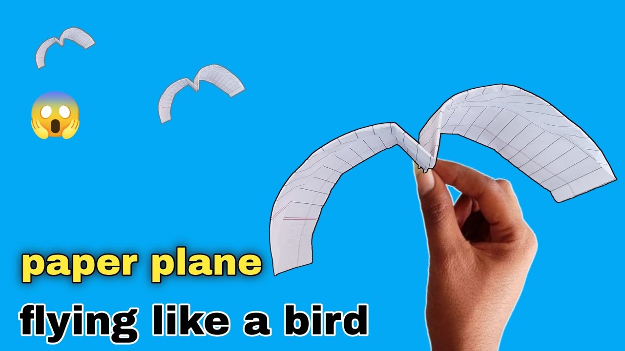 best flying plane (like bird) | how to make notebook bird plane | paper airplane 